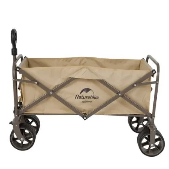 Naturehike Collapsible Beach Wagon with Big Wheels, Utility Foldable Grocery Cart Heavy Duty, Portable Folding Wagon Cart with Wheel for Camping image {9}