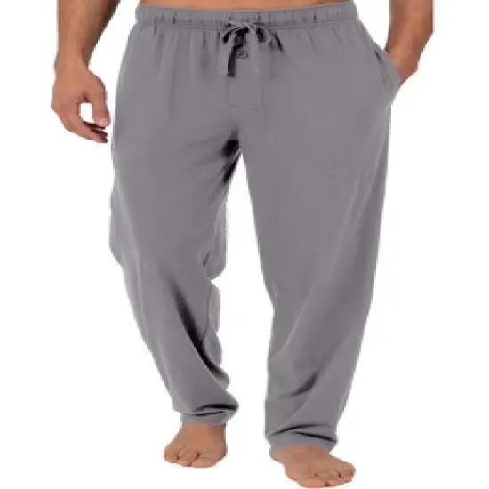 Men's Soft Cotton Knit Jersey Pajama Pants with Pockets, PJ Bottoms image {7}
