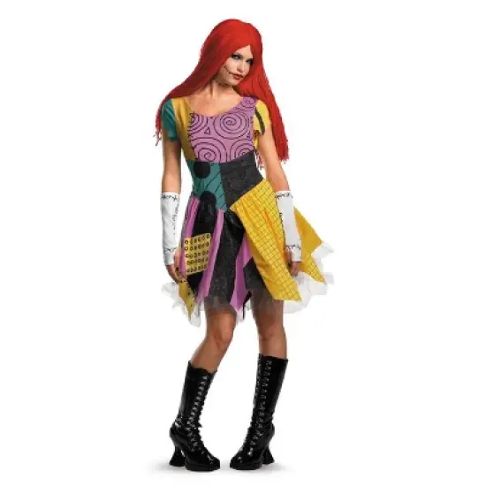 Adult Disney the Nightmare Before Christmas Sally Deluxe Halloween Costume Dress image {5}