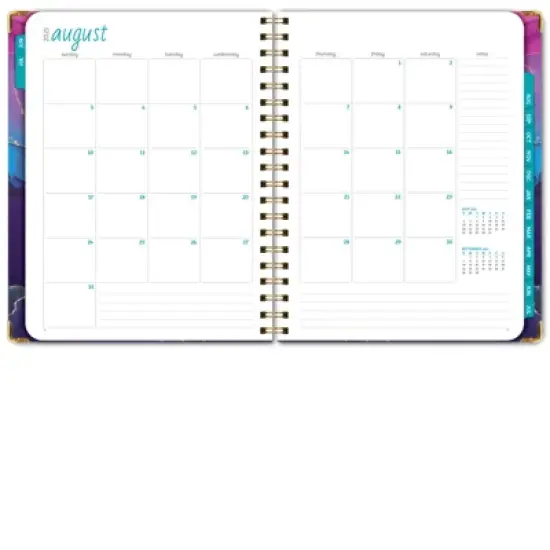 Global Printed Products Hardcover AY 2025-2026 Fashion Planner - 8.5"x11" (Pink Purple Marble) image {2}
