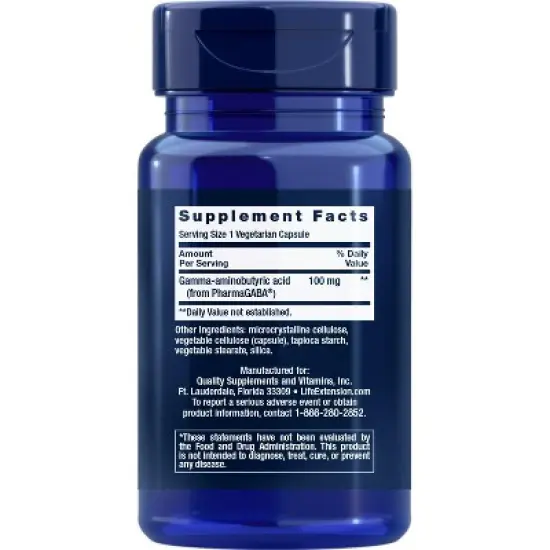 GABA by Life Extension  -  60 VegCap image {1}