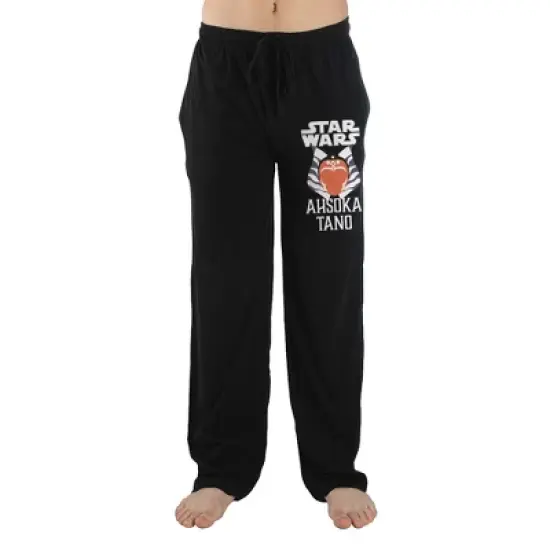 Star Wars Ahsoka Tano Character Mens Black Sleep Pajama Pants image {5}