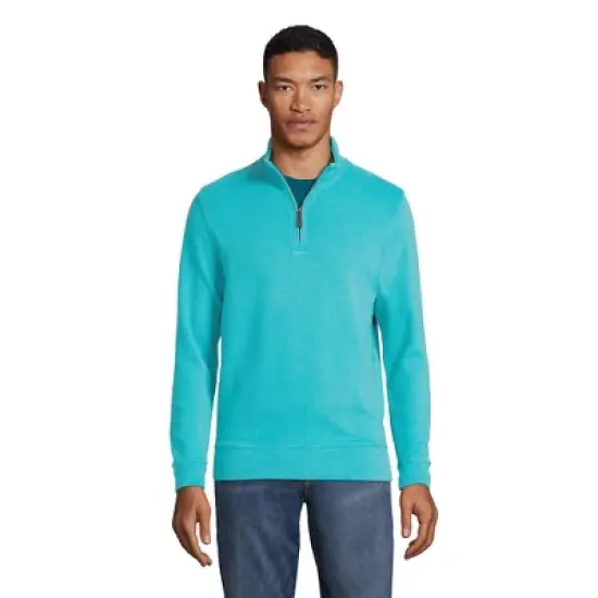 Lands' End Men's Bedford Rib Quarter Zip Sweater image {24}