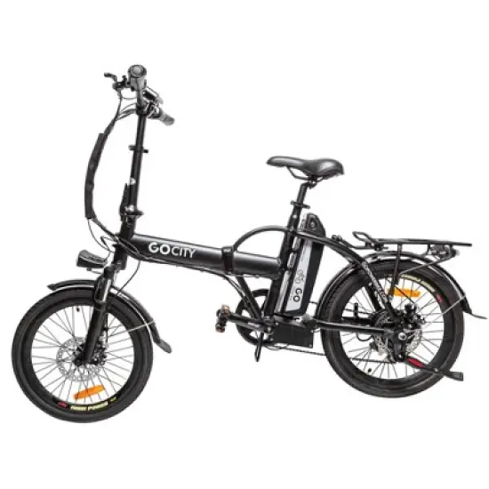 Go Power Bike 20" Go City Foldable Step Over Electric Bike - Black image {3}