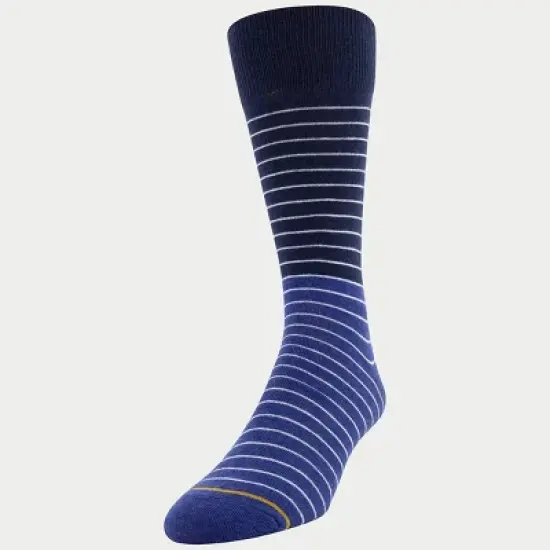 Signature Gold by GOLDTOE Men's Colorblock Crew Socks 5pk - Navy image {2}