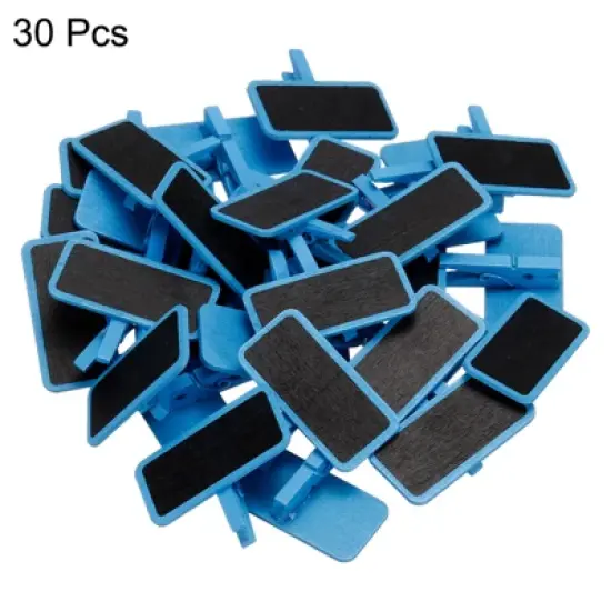 Unique Bargains Wood Smooth Wedding Party Clip Design Chalkboard Orange 30 Pcs image {2}