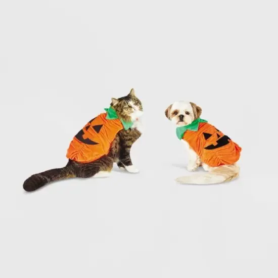 Halloween Plush Pumpkin Dog and Cat Costume - Hyde & EEK! Boutique&trade; image {4}