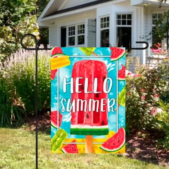 Northlight Hello Summer Popsicle Outdoor Garden Flag 12.5" x 18" image {2}