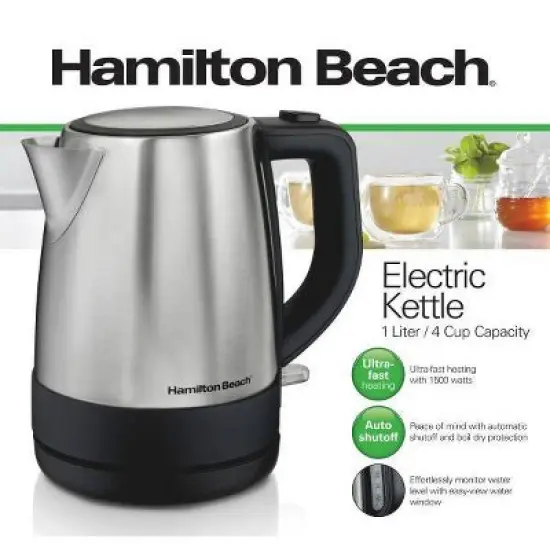 Hamilton Beach 1.2L Stainless Steel Kettle image {1}