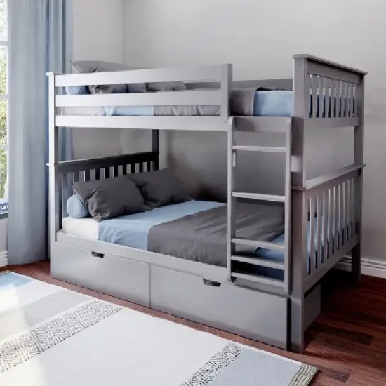 Max & Lily Full over Full Bunk Bed with Storage Drawers image {1}