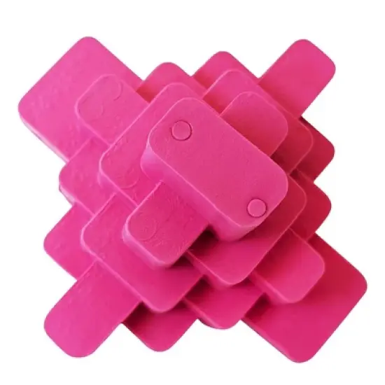 American Pet Supplies 3.5-Inch Geometric TPR Dog Chew Toy - Pink image {3}