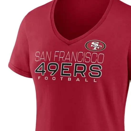 NFL San Francisco 49ers Women's Short Sleeve V-Neck Plus Size T-Shirt image {2}