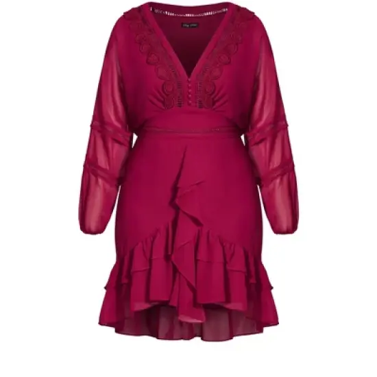 Women's Plus Size Sweetheart Dress  - Fuschia | CITY CHIC image {2}