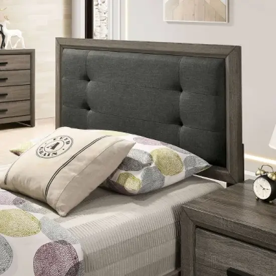 2pc Full Morningside Transitional Bed and Trundle Set Gray/Charcoal - HOMES: Inside + Out image {2}