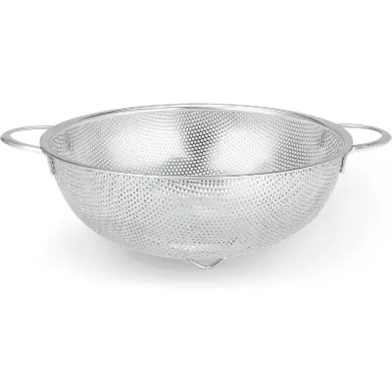 Colander Stainless Steel 3-Quart, Metal Strainer with Base, Strainer for Kitchen Food, Dishwasher Safe image {6}