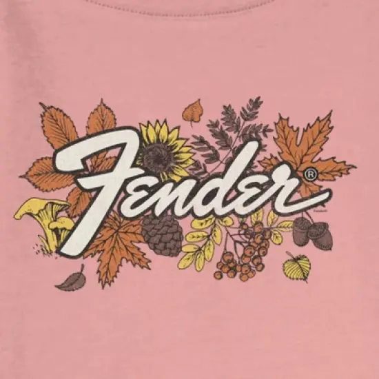 Junior's Fender Fall Leaves Logo Sweatshirt image {1}