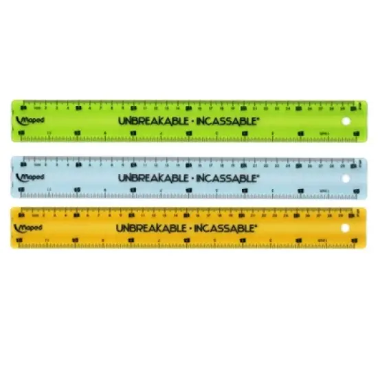 Maped Unbreakable Ruler 12" / 30cm, Pack of 20 image {1}