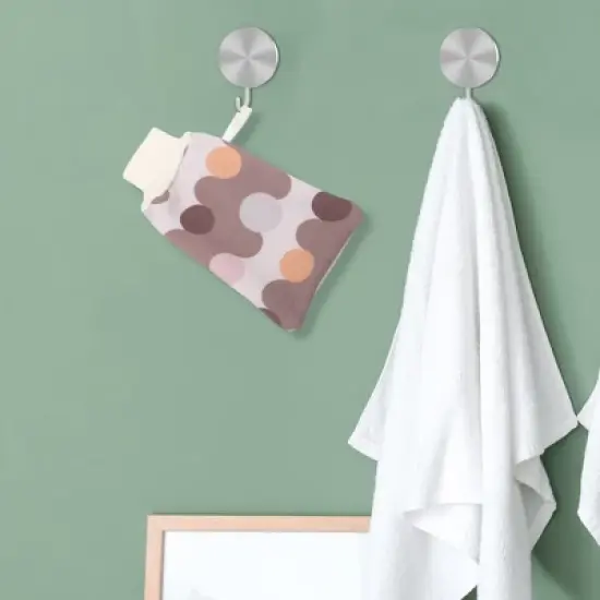 Unique Bargains Double-sided Gloves Bath Towel for bathroom 5.59"x9.45" 1 Pc image {4}