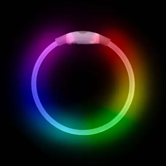 Nite Ize Mini Rechargable LED Safety Necklace Disc-O Adjustable Dog Collar image {6}