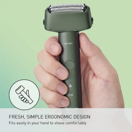 Panasonic Electric Razor for Men, Wet Dry Shaver with 3-Blade Cutting System, Ergonomic Handle and USB-C Charging- ES-RM3B-G image {2}