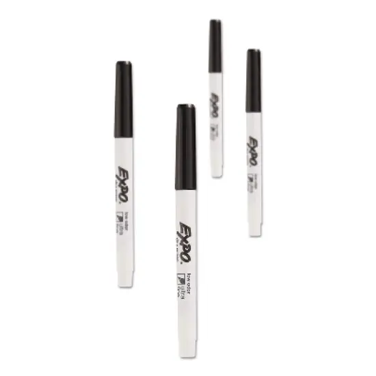 EXPO Low-Odor Dry-Erase Marker Ultra Fine Point Black 4/Pack 1871774 image {1}