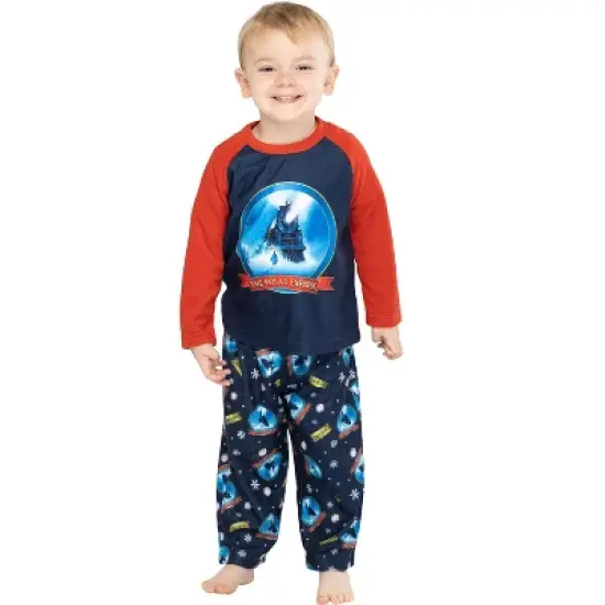 The Polar Express Train Toddler Kids Raglan Pajama Set image {3}