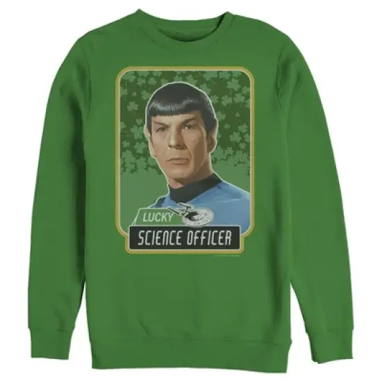 Men's Star Trek: The Original Series St. Patrick's Day Spock Lucky Science Officer Sweatshirt image {3}