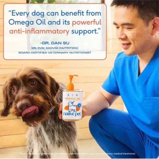 Native Pet Pump Bottle Omega Oil with Fish for Dogs - 8 fl oz image {4}