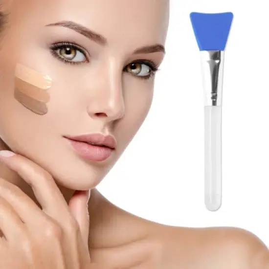 Unique Bargains Durable Flat Head Facial Mask Brush 1 Pc image {1}