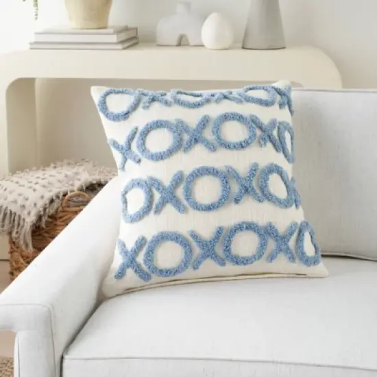 18"x18" Life Styles Tufted 'XOXO' Square Throw Pillow - Mina Victory image {4}