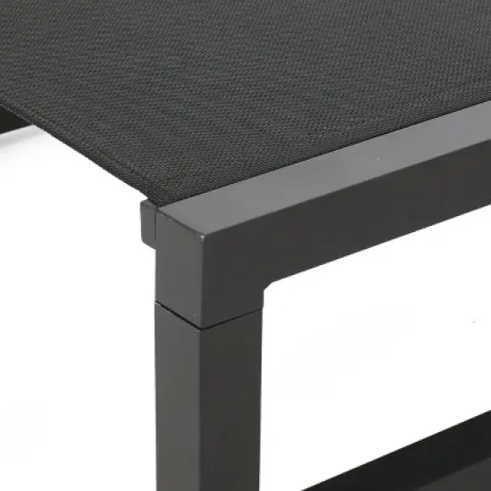 GDFStudio Mottetta Outdoor Mesh and Aluminum Armless Adjustable Chaise Lounges (Set of 2) image {8}