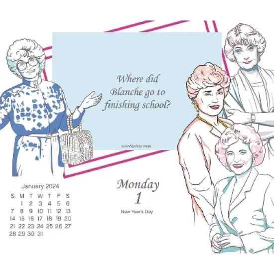 Trends International Inc. 2024 Daily Desk Calendar 4.25"x5" Golden Girls image {2}