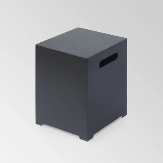 Thasos 10pc Acacia U-Shaped Farmhouse Sectional Sofa Set with Fire Pit - Gray - Christopher Knight Home image {3}