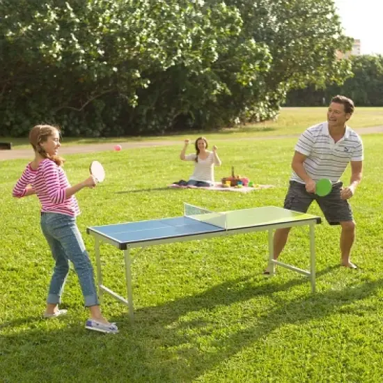 HearthSong - Pick-Up-and-Go Portable Table Tennis Family Game for Indoor and Outdoor Active Play image {2}