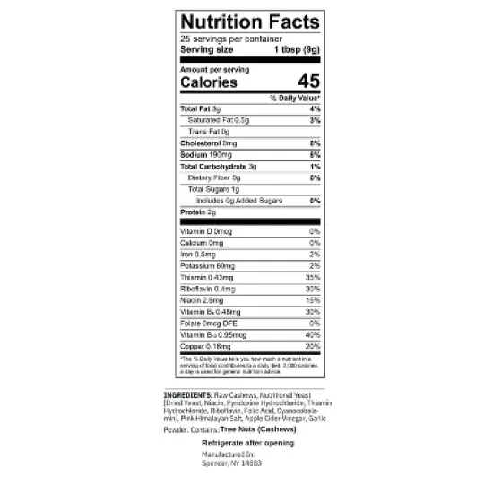 Panacheeza Original Plant Based Parmesan 8oz Shaker image {4}