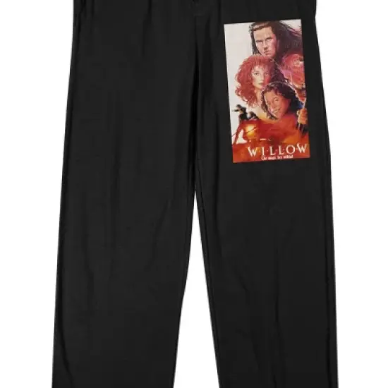 Willow Characters Poster Men's Black Sleep Pajama Pants image {1}