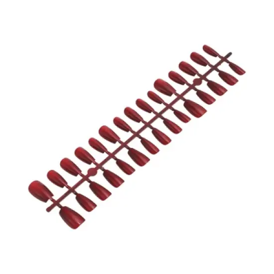 Unique Bargains Women's Full Coverage Fake Nails S Red 1 Pc image {5}