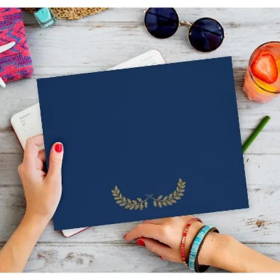 Great Papers Laurel Certificate Holders 9.34" x 12" Blue/Gold 5/Pack (2017046) image {3}