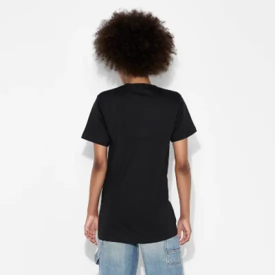 Women's Ghostface Boyfriend Short Sleeve Graphic T-Shirt - Black image {2}