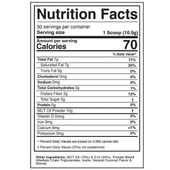 MCT Oil Drink Mix Powder - Sugar Free Coconut Cream Flavor Divine Health by Dr. Colbert - 11.11 oz image {4}