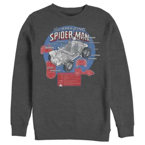 Men's Marvel Spider-Man Jeep Schematics Sweatshirt image {2}