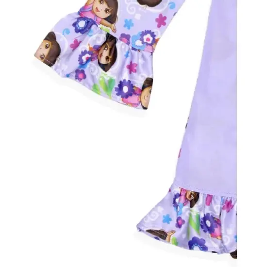 Nickelodeon Toddler Girls' Dora the Explorer Sleep Pajama Dress Nightgown Purple image {2}