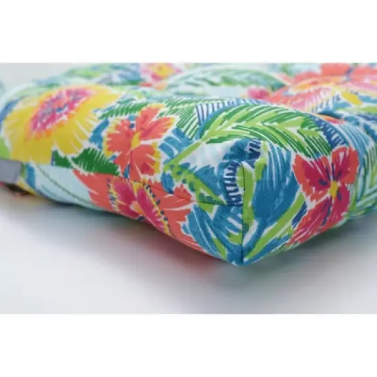 Set of 2 Outdoor/Indoor Reversible Chair Pads Pensacola - Pillow Perfect image {1}