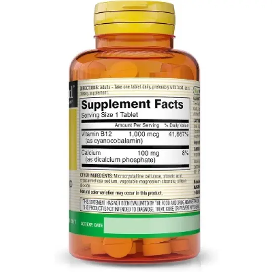 Mason Natural Vitamin B12 1000 mcg, 60 Tablets image {1}