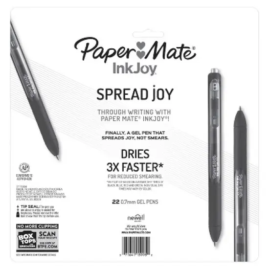 Paper Mate InkJoy 22pk Gel Pens 0.7mm Medium Tip Black image {2}