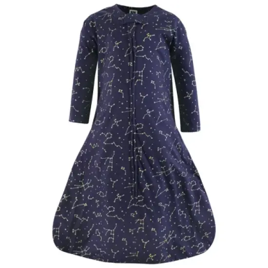 Hudson Baby Long Sleeve Cotton Jersey Sleeping Bag, Sack, Blanket, Navy Constellation image {2}