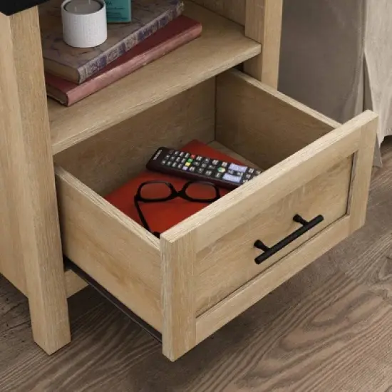 Bridge Acre Rustic Farmhouse Side Table Orchard Oak - Sauder. image {4}