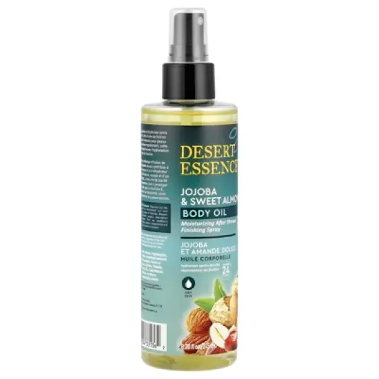 Desert Essence Jojoba & Sweet Almond Body Oil, 8.28 fl oz (245 ml) image {3}