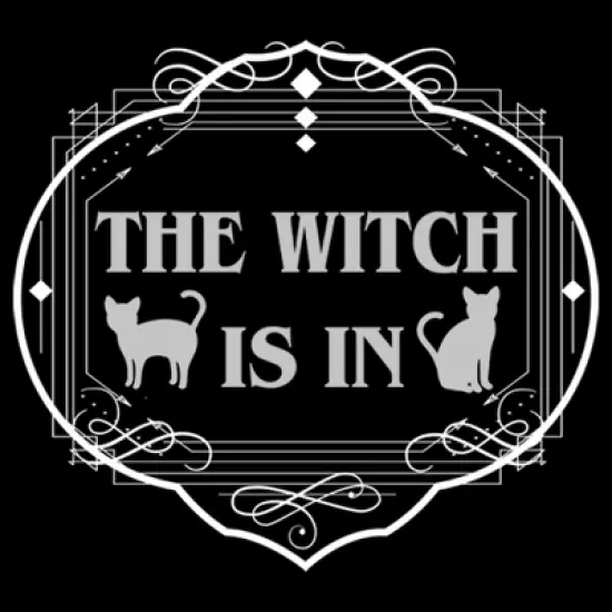 Junior's Lost Gods Halloween The Witch Is In Cats T-Shirt image {1}