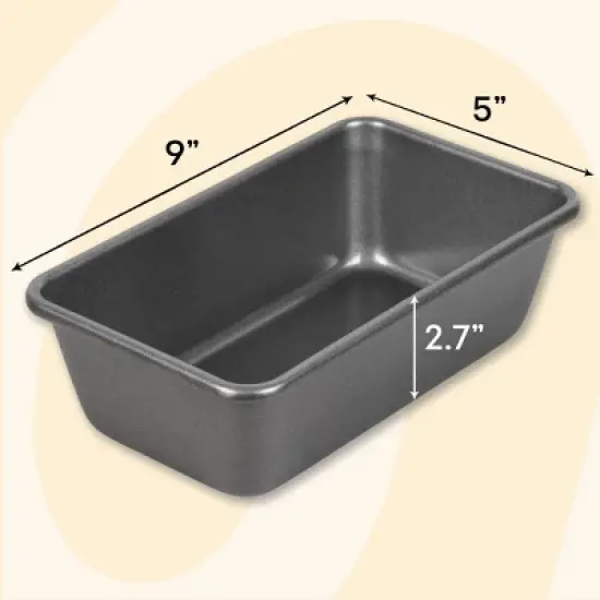 Wilton 9"x5" Nonstick Ultra Bake Professional Loaf Pan: Steel Bread & Meatloaf Pan, Dishwasher-Safe, Gray image {2}